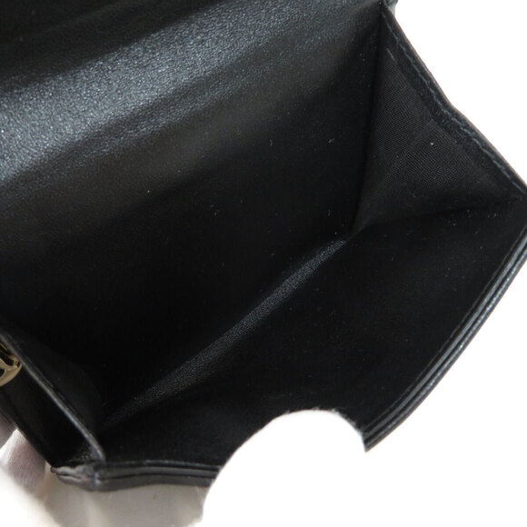 Christian Dior Logo Charm Bifold Wallet Leather - Picture 5 of 8